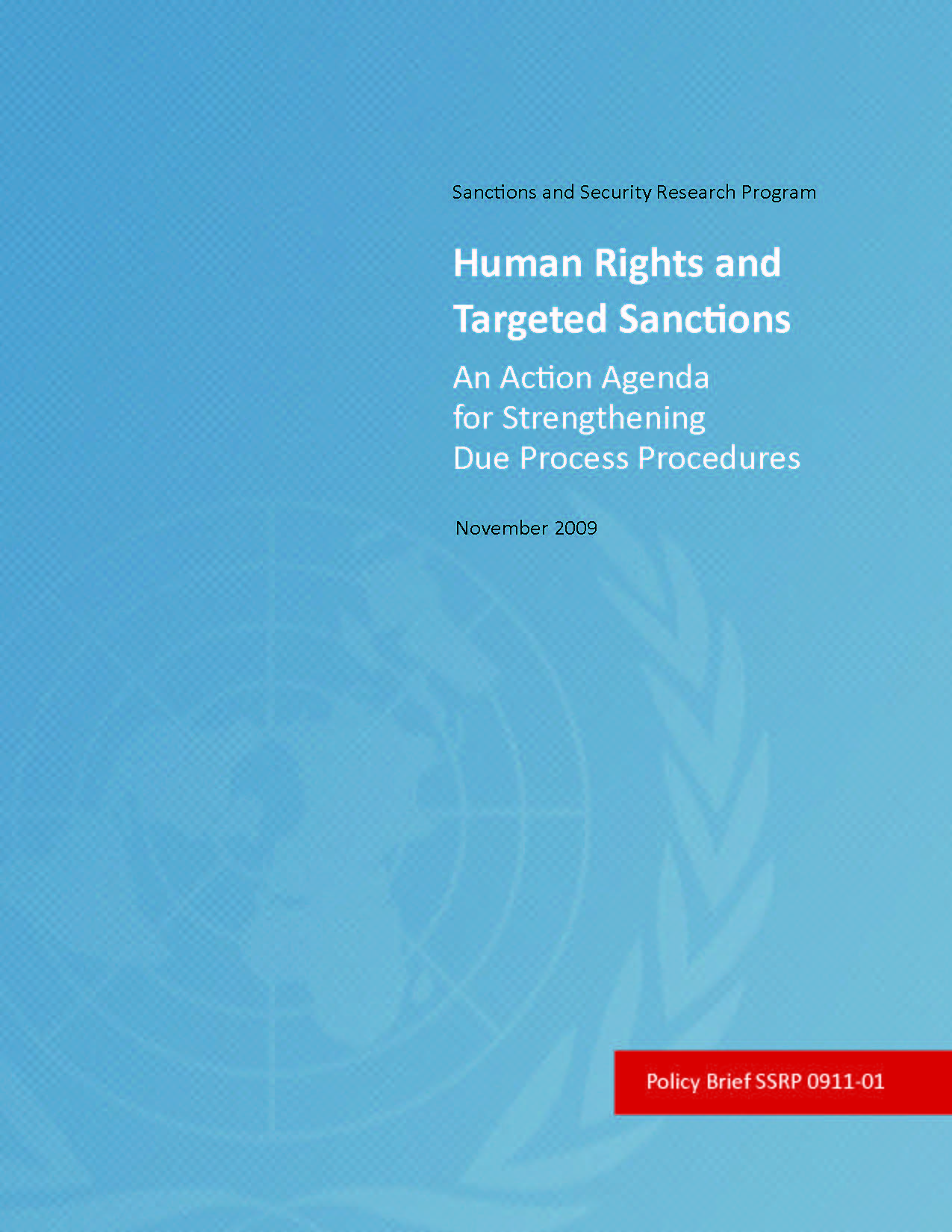 Human Rights and Targeted Sanctions: An Action Agenda for Strengthening Due Process Procedures